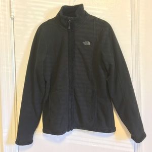 The North Face fuzzy black fleece zipup jacket